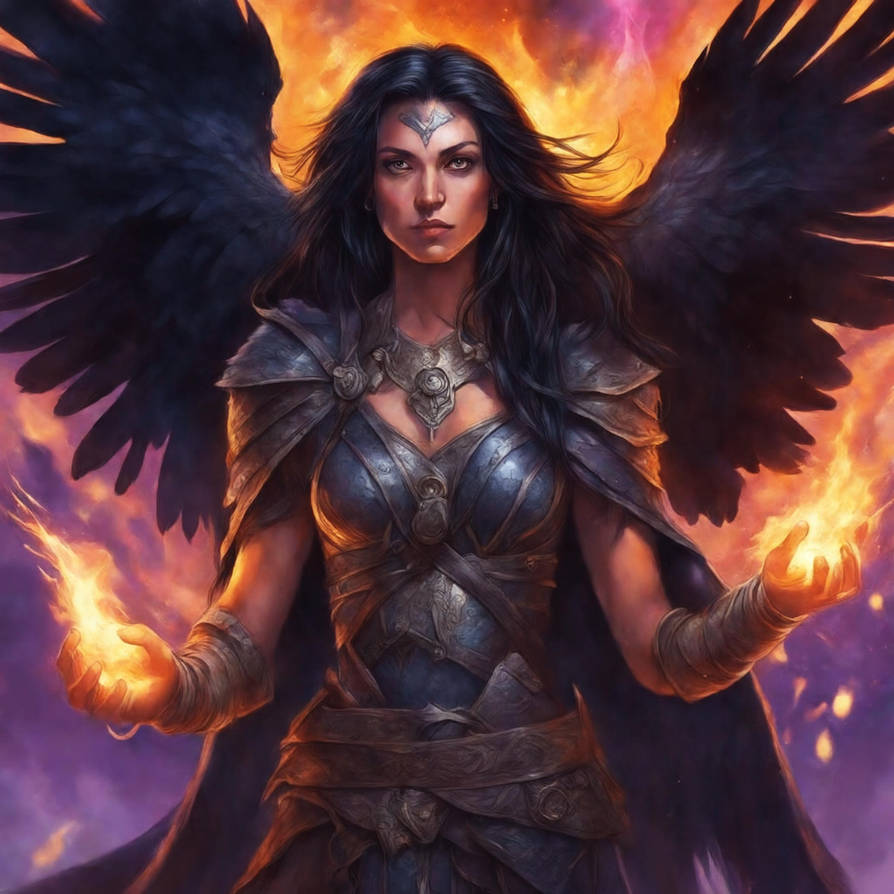 Fated Raven A fantasy art portrait of a raven haired beautiful by scorpiocool4323 ...