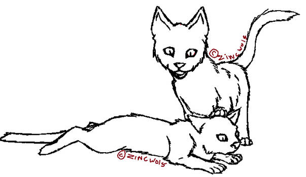 Cat line art 2