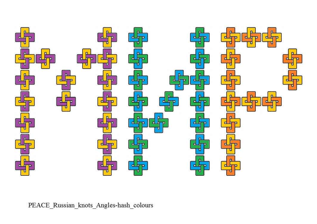 PEACE Russian knots Angles-hash colours by ThathankaBernard59 on DeviantArt