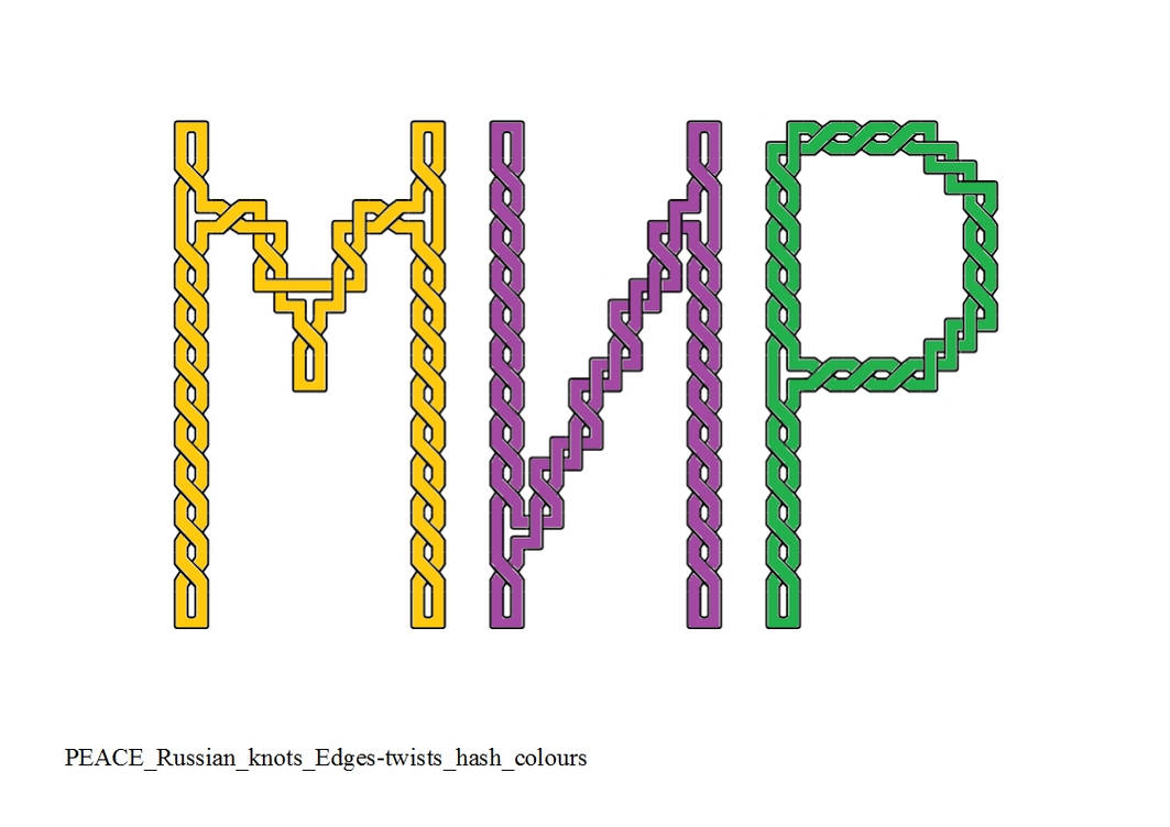 PEACE Russian knots Edges-twists hash colours by ThathankaBernard59 on ...