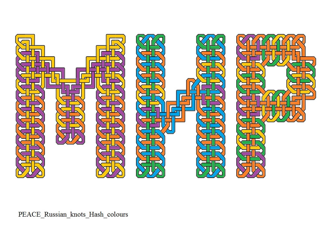 PEACE Russian knots Hash colours by ThathankaBernard59 on DeviantArt