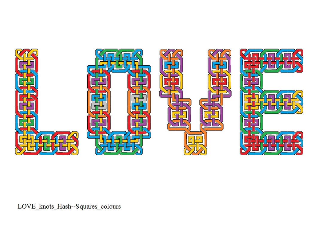LOVE knots Hash--Squares colours by ThathankaBernard59 on DeviantArt