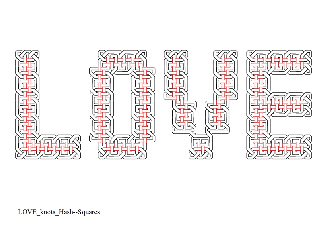 LOVE knots Hash--Squares by ThathankaBernard59 on DeviantArt