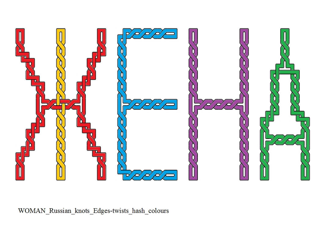 WOMAN Russian knots Edges-twists hash colours by ThathankaBernard59 on ...