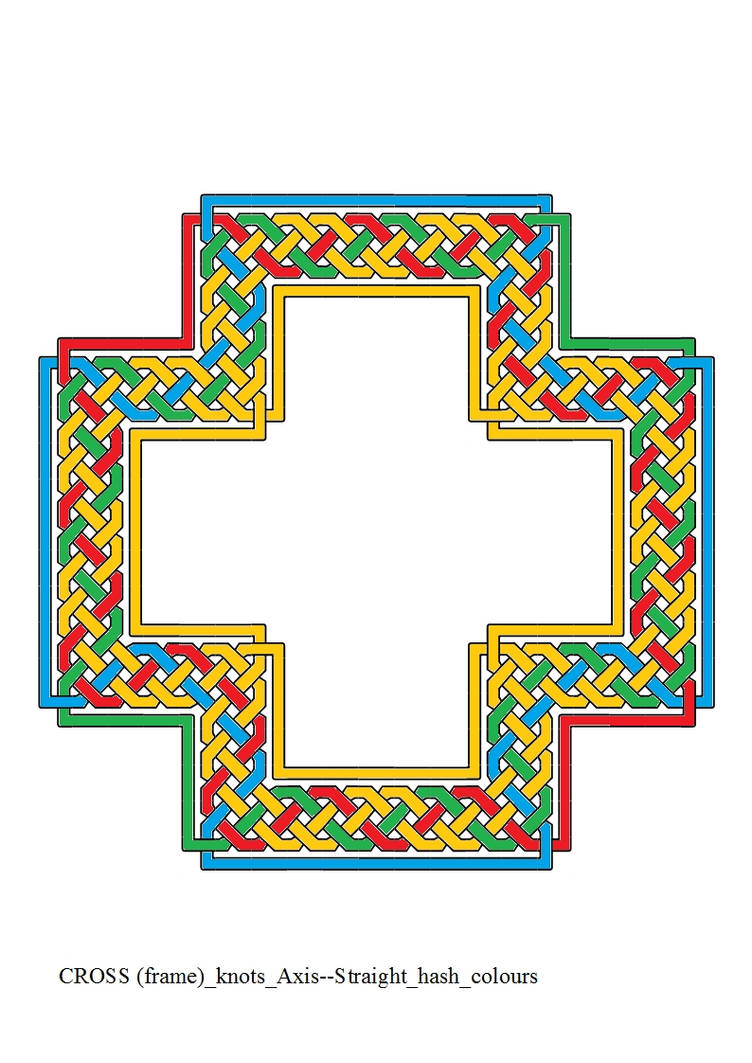 CROSS (frame) knots Axis--Straight hash colours by ThathankaBernard59 ...
