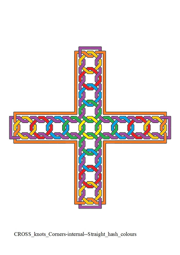 CROSS knots Corners-internal--Straight hash colors by ...