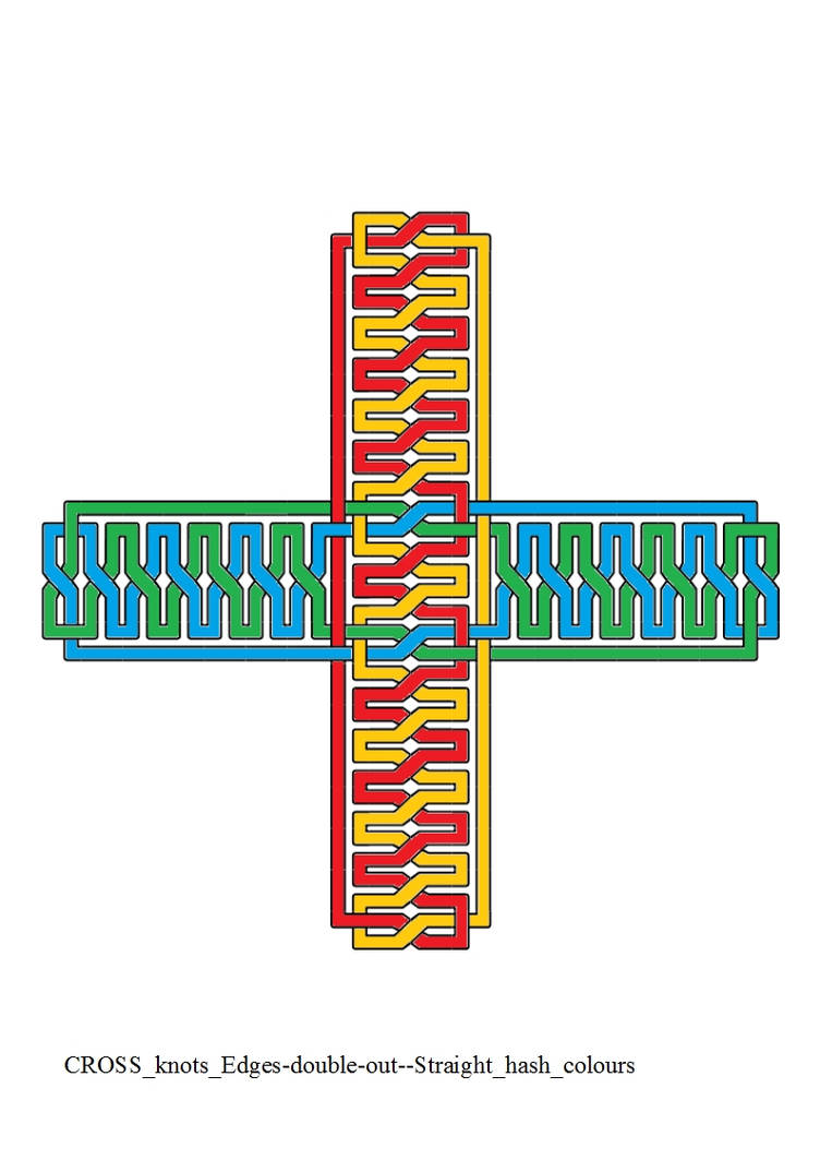 CROSS knots Edges-double-out--Straight hash colors by ...