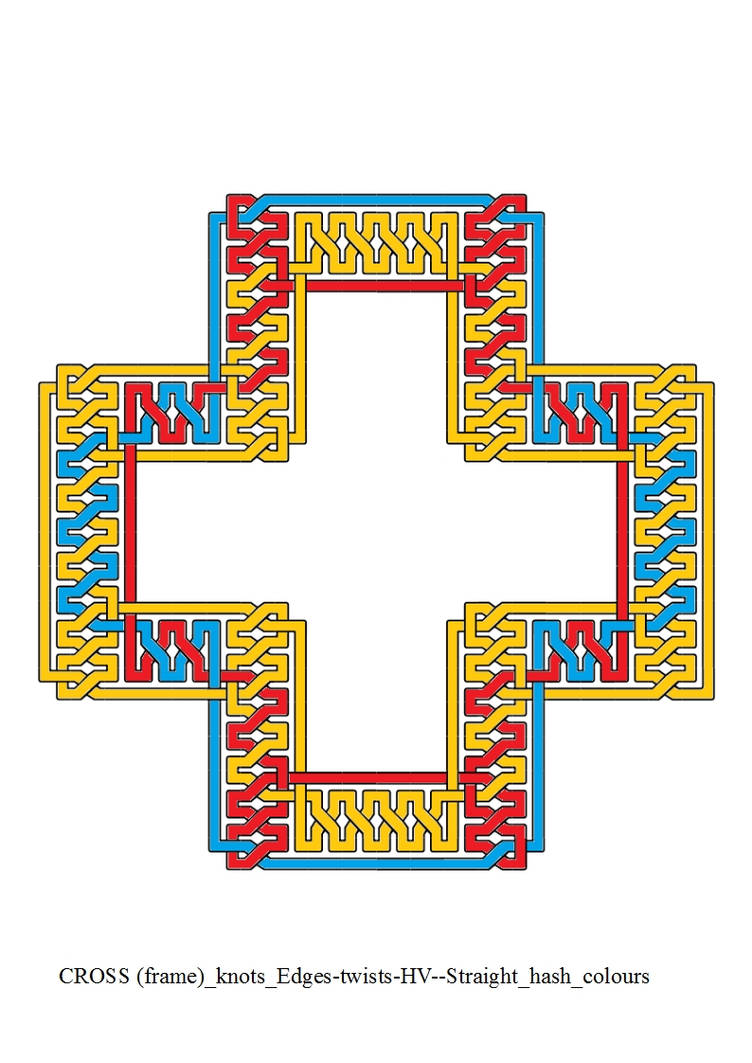 CROSS (frame) Edges-twists-HV--Straight hash color by ...