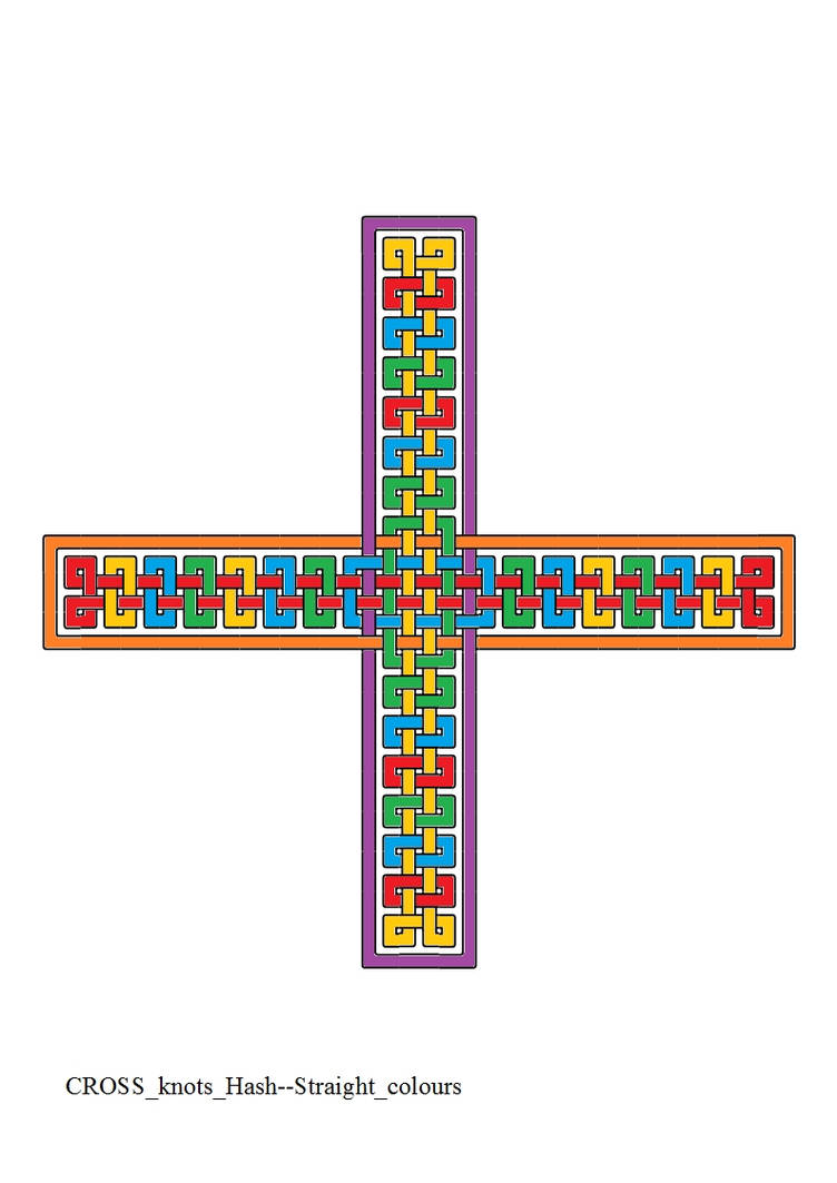 CROSS knots Hash--Straight colours by ThathankaBernard59 on DeviantArt
