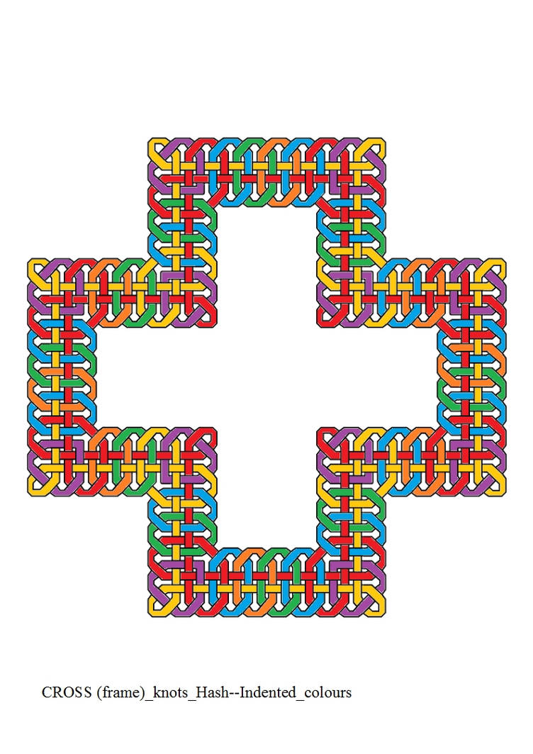 CROSS (frame) knots Hash--Indented colours by ThathankaBernard59 on ...