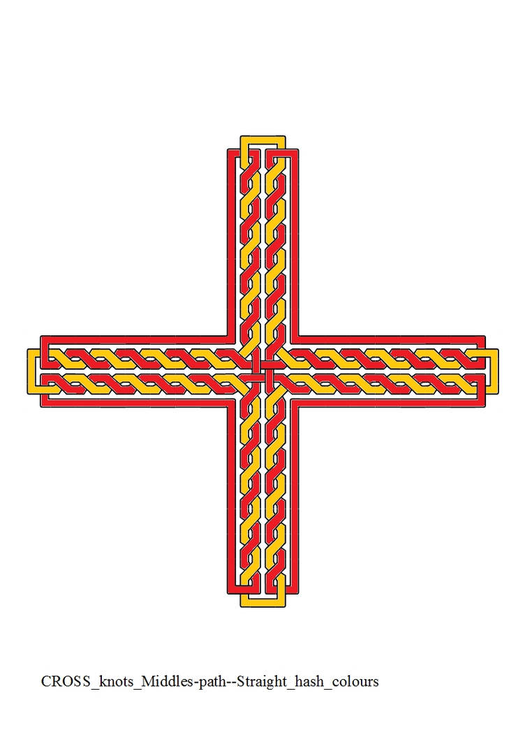 CROSS knots Middles-path--Straight hash colours by ThathankaBernard59 ...
