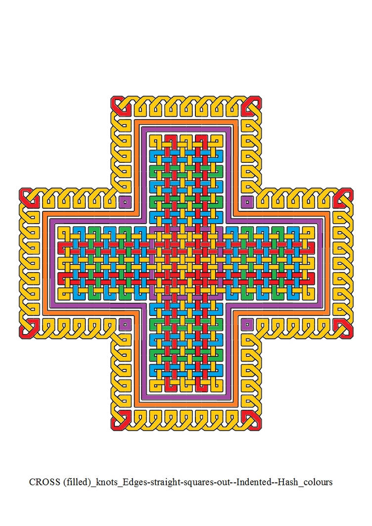CROSS(filled)EdgesStraightSquares--Indent--Hash(C) by ...