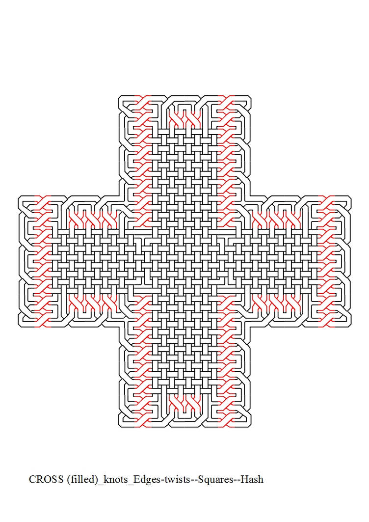 CROSS (filled) knots Edges-twists--Squares--Hash by ThathankaBernard59 ...