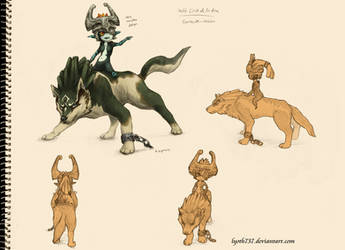 Study - Wolf Link and Midna by lyoth737