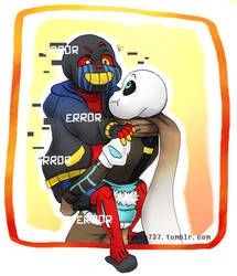 error and ink sans [fight scene] by feathers9514 on DeviantArt