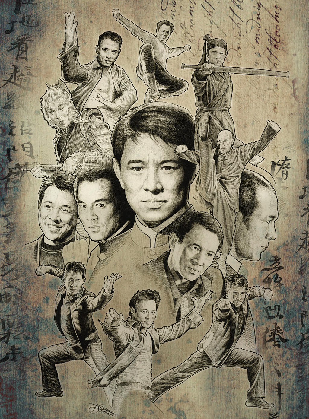 Jet Li colour by NachoCastro on DeviantArt