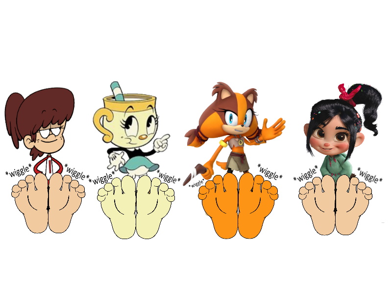 My Four Favourite Cartoon Girls Wiggle Their Toes By CondelloTV On my-four-favourite-cartoon-girls-wiggle-their-toes-by-condellotv-on
