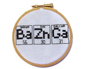 Big Bang Theory Cross Stitch Hoop Bazinga!