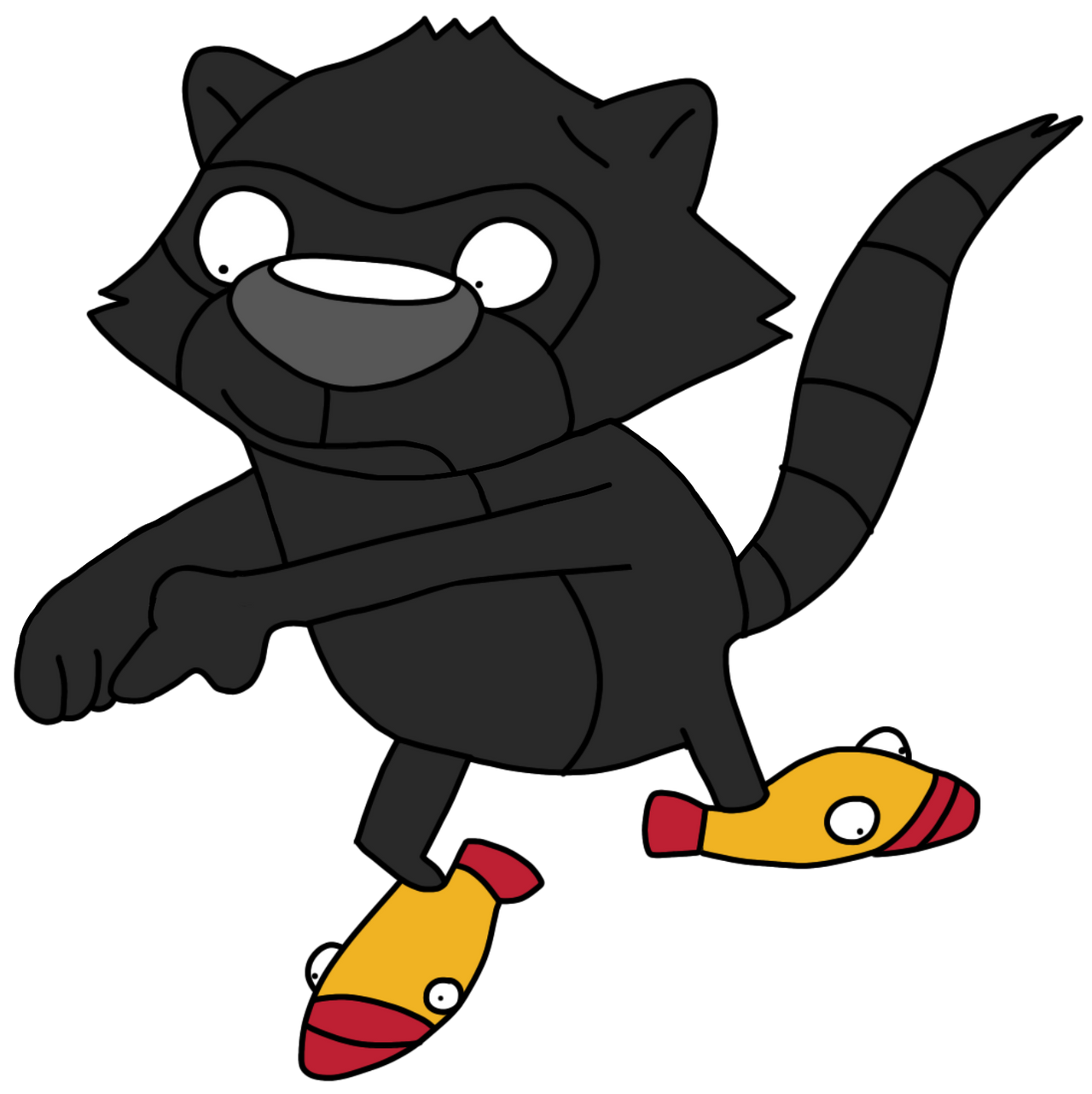 Scootch Racoon Wolf Black Scootch Raccoon by KeeganJeannotte on DeviantArt