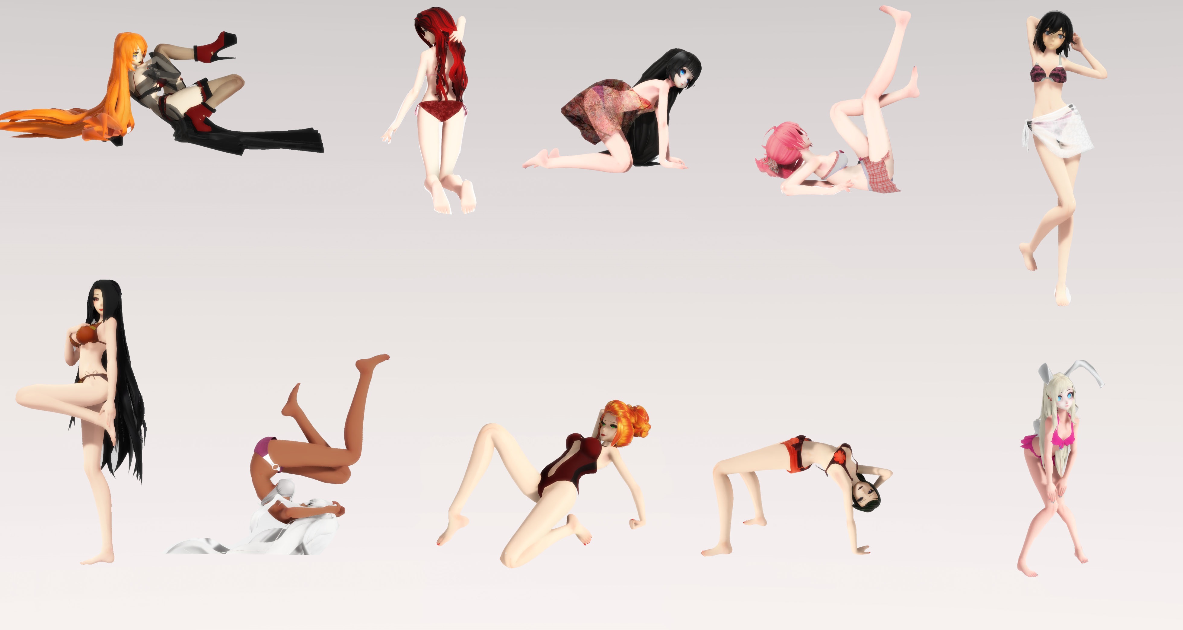 MMD Pose DL Sexy Pose Pack II.