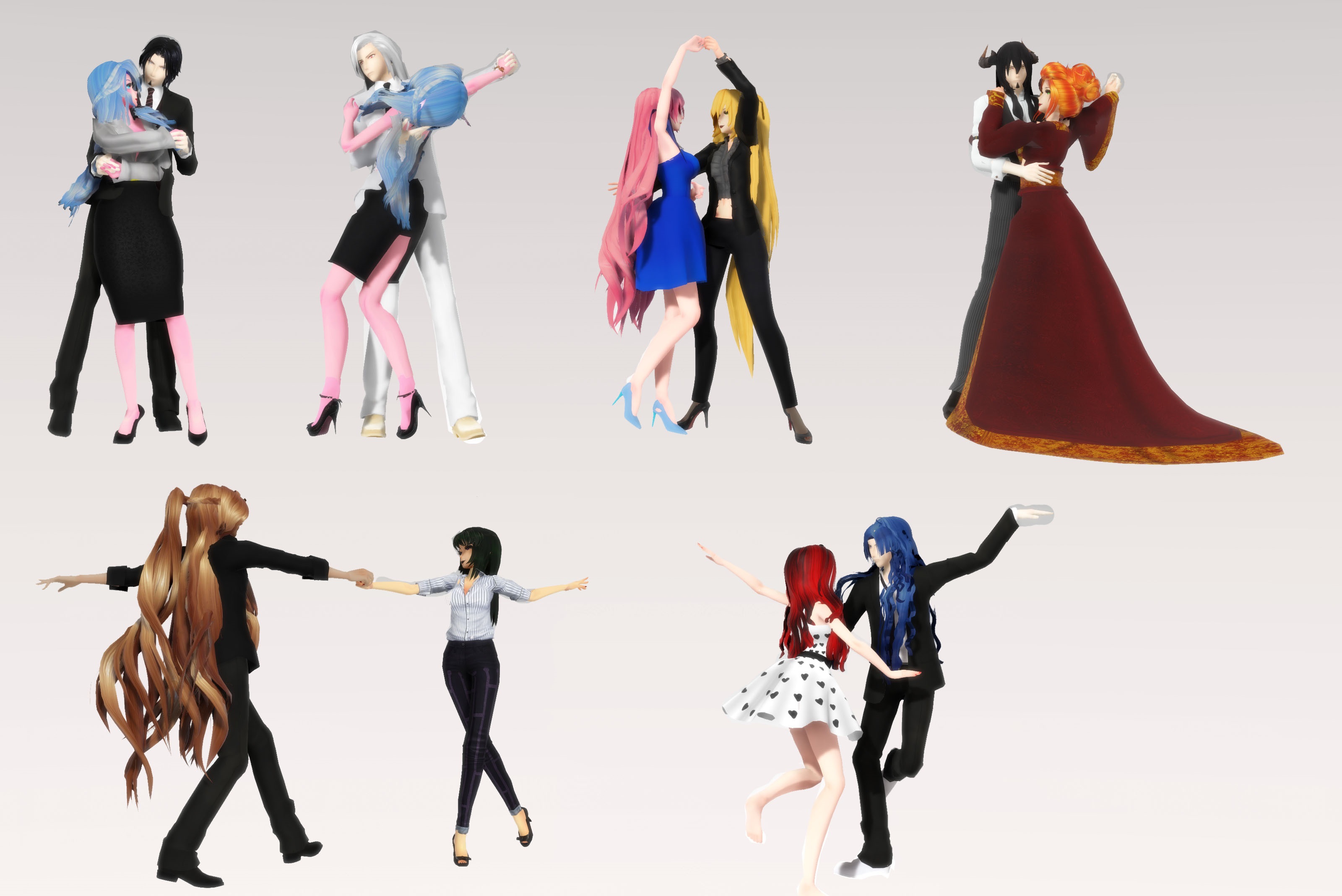 [mmd 100 Watchers T] Couple Dance Pose Pack Dl By Aimeesa On Deviantart