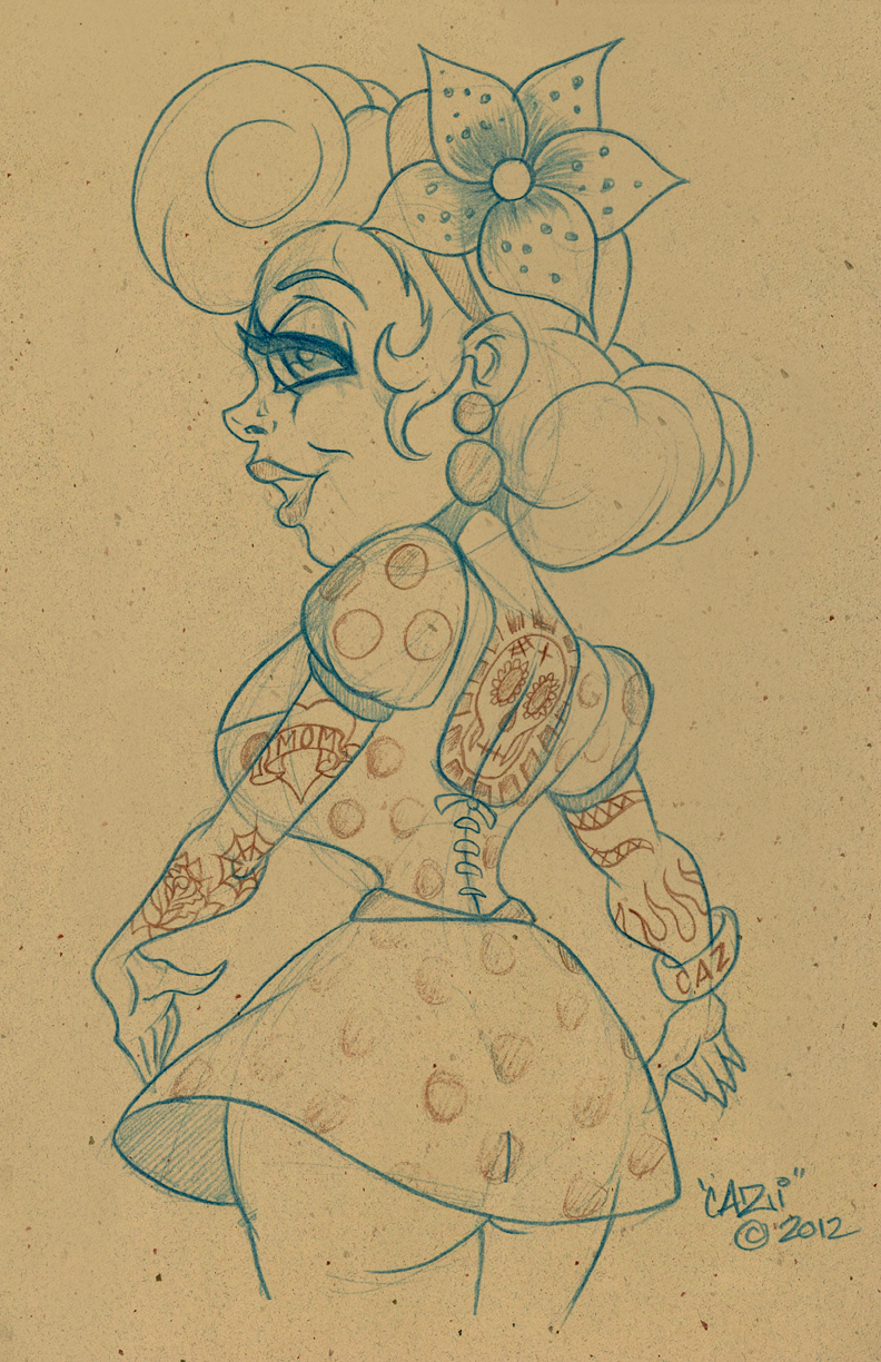 polka dot sketch