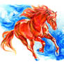 Red Horse Blue Waves
