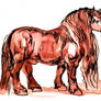 Red Draft Horse