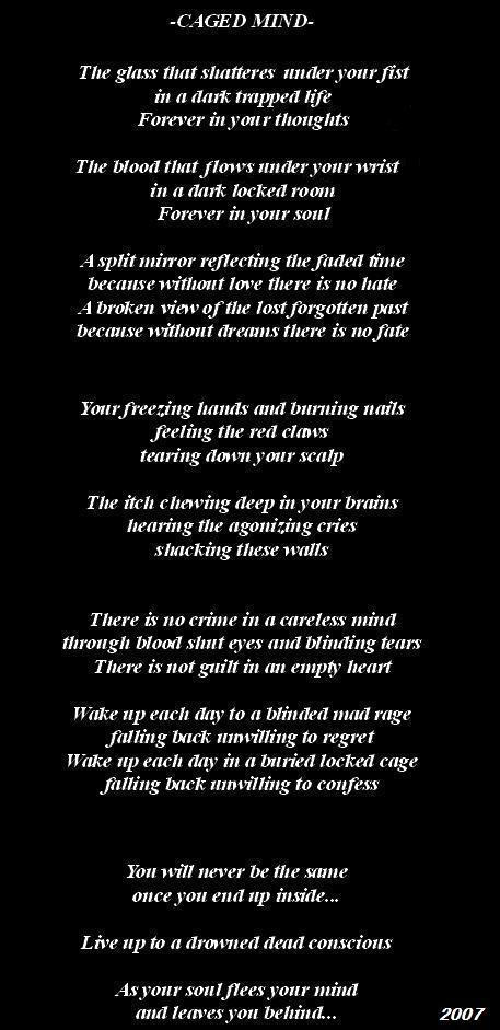 Caged Mind Caged Mind 2007 by ElyRock on DeviantArt