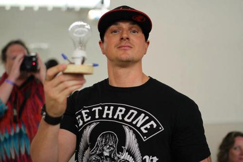 Zak witha lightbulb