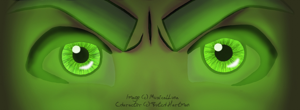 Glowing Green Eyes