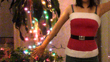 Santa Strapless top xD