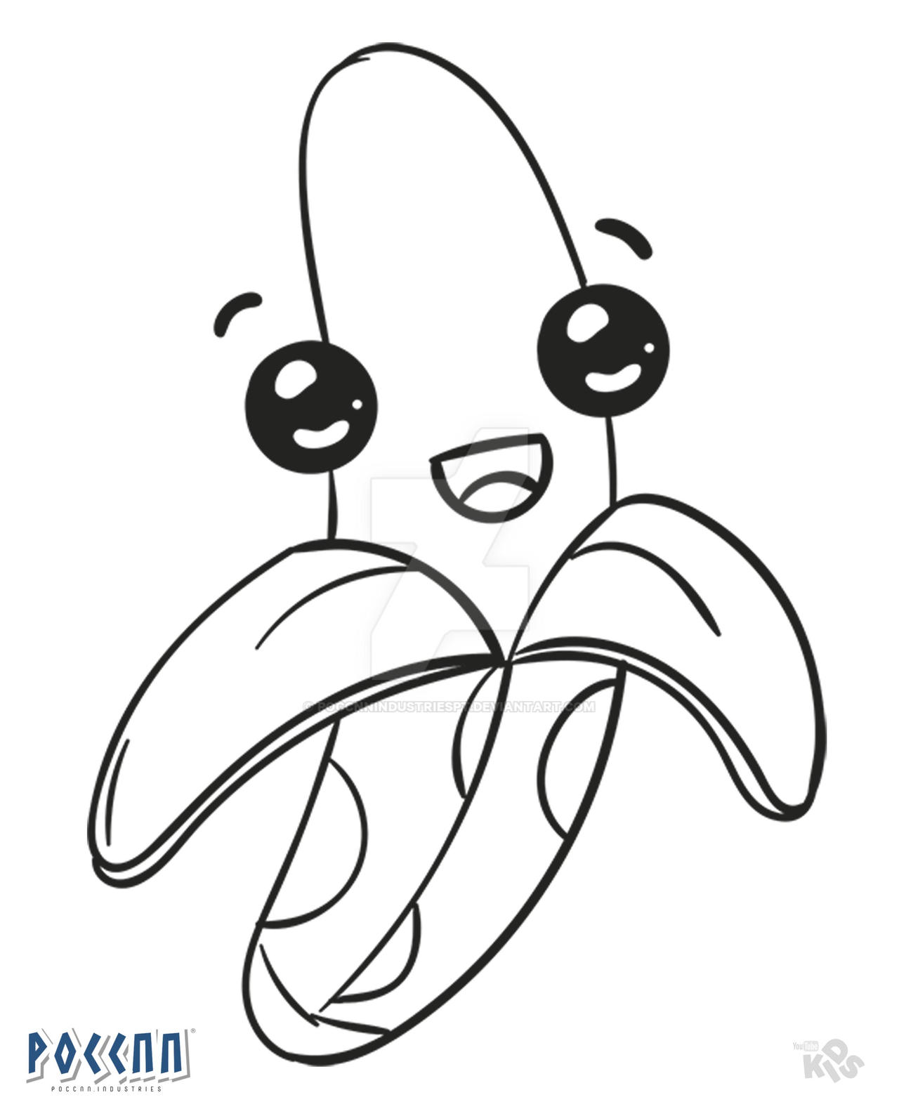 Banana para colorir - Imprimir Desenhos