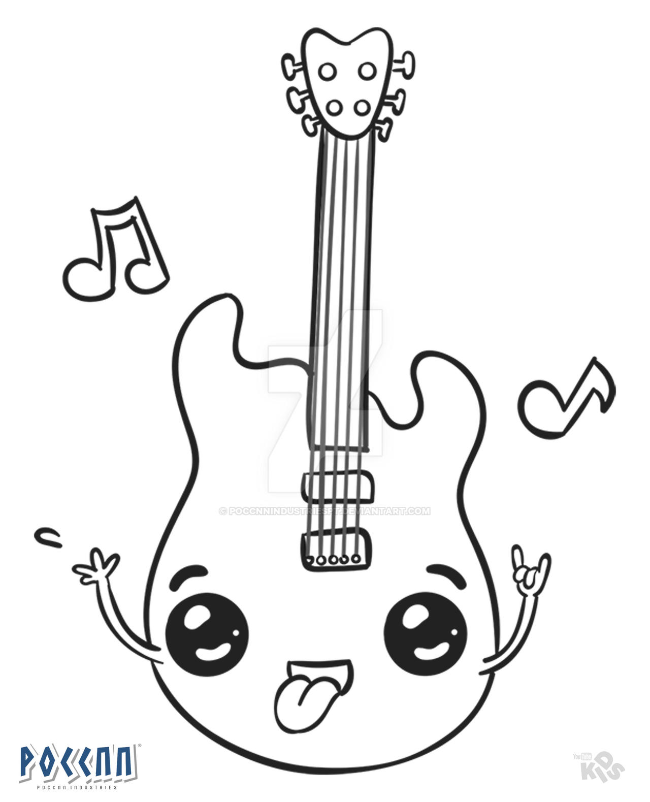 Desenho de Caixa de música Kawaii para Colorir - Colorir.com