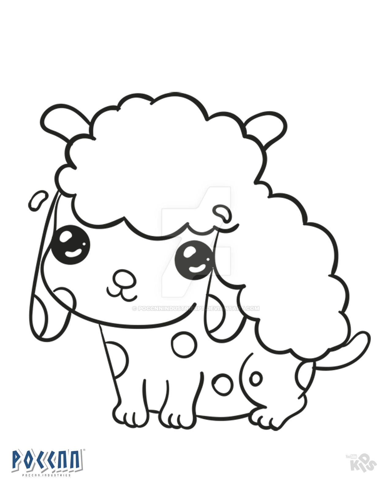 Cachorro traje ovelha Kawaii para colorir by PoccnnIndustriesPT on  DeviantArt
