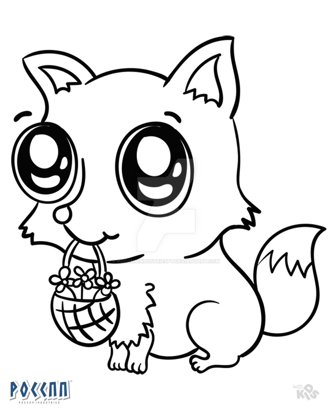 Resultado de imagem para desenhos de raposa para colorir kawaii