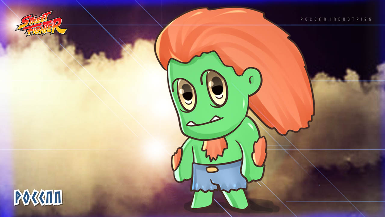 Blanka Chibi (Street fighter) para colorir by PoccnnIndustriesPT on  DeviantArt