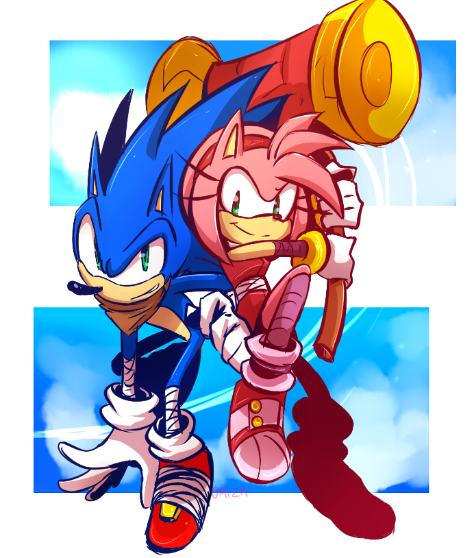 Sonamy  Sonic art, Sonic fan art, Sonic heroes