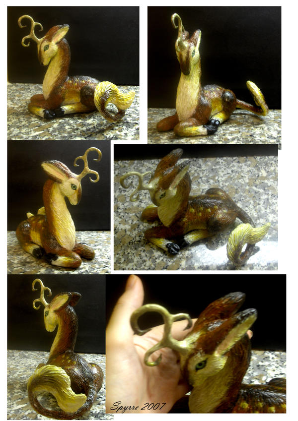 Sculpture: Unicornish deer