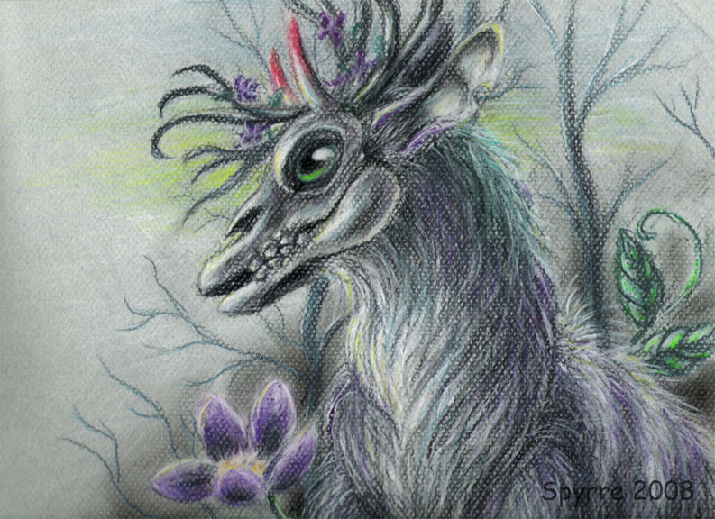 Skeletal deer -scribble
