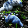 Felted flower-fawns