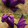 Felted purple dragon