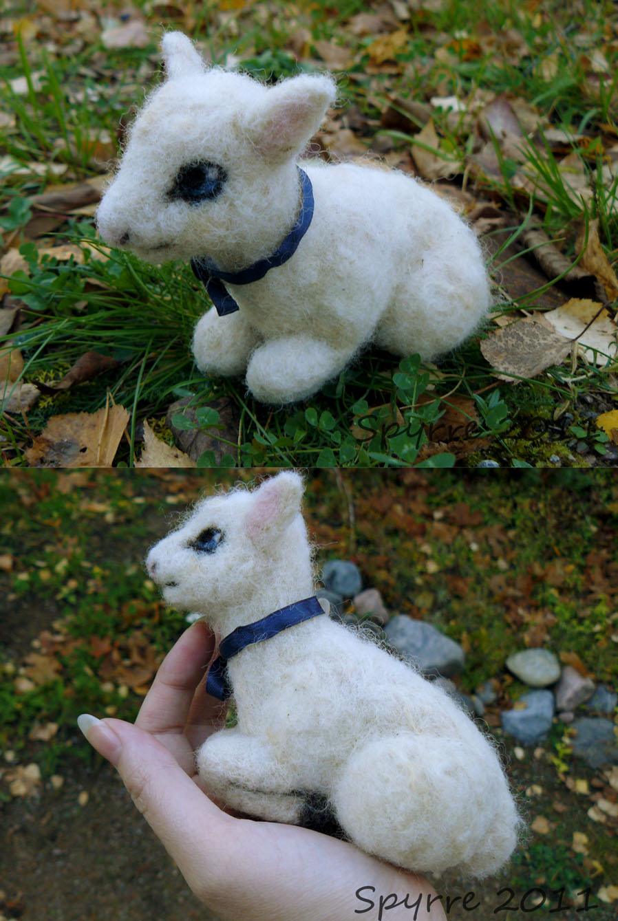 Felted small lamb