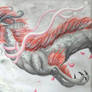 Flying oriental dragon