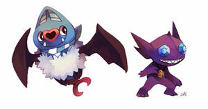 Commission: Swoobat n Sableye