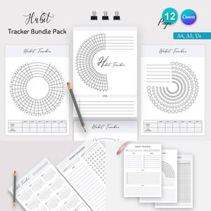 Canva Habit Tracker Bundle Pack