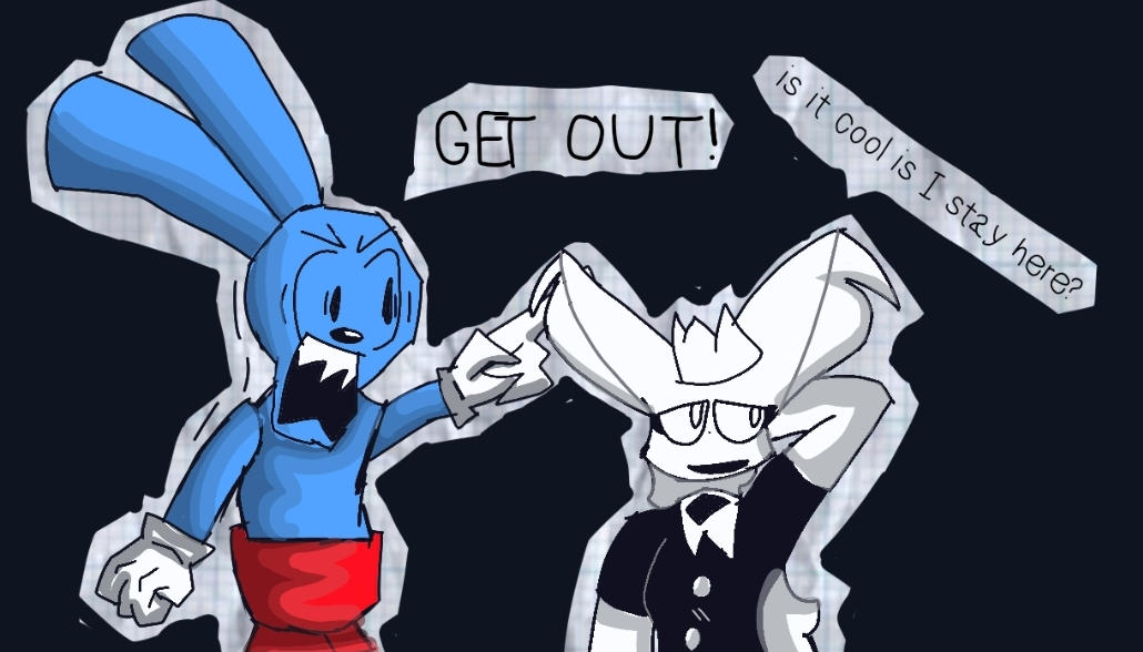Blue Paper Rabbit Guy Here have paper rabbits by rigmondtrunkey on DeviantArt