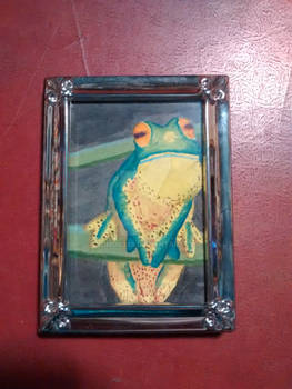 Original Watercolor of a Tree Frog