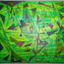 Abstract triangle art piece
