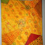 Abstract Orange Pentagon pattern